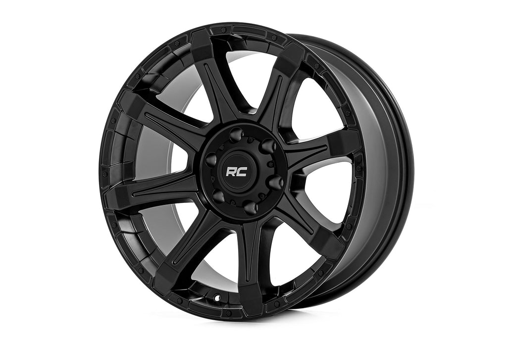 81 Series Wheel One-Piece Semi Gloss Black 20x10 Rough Country