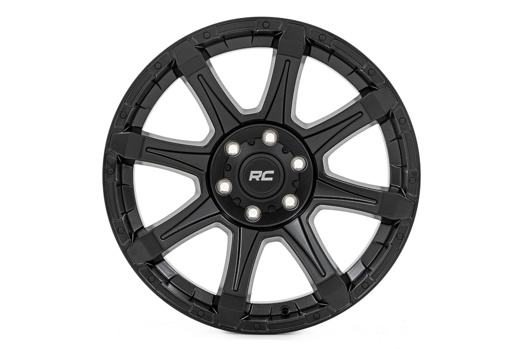 81 Series Wheel One-Piece Semi Gloss Black 20x10 Rough Country