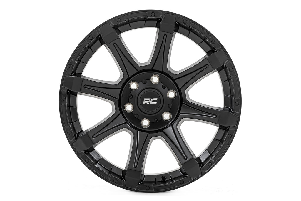 81 Series Wheel One-Piece Semi Gloss Black 20x10 Rough Country