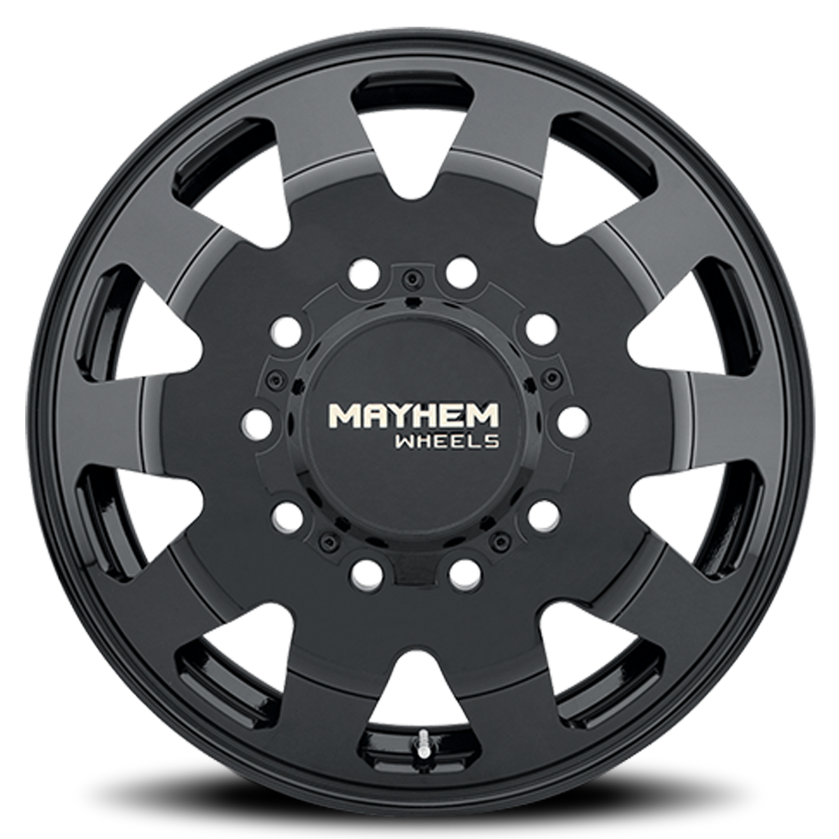 Mayhem Dually Wheels Challenger 8181 FB 22x8.25 Front Dually Black Full Cast Aluminum
