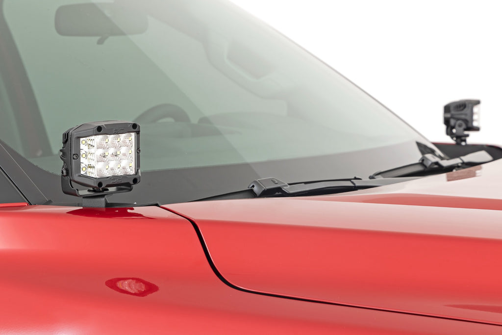 LED Light Kit Ditch Mount 2 Inch Spectrum Pair Spot Toyota Tundra (22-26) Rough Country
