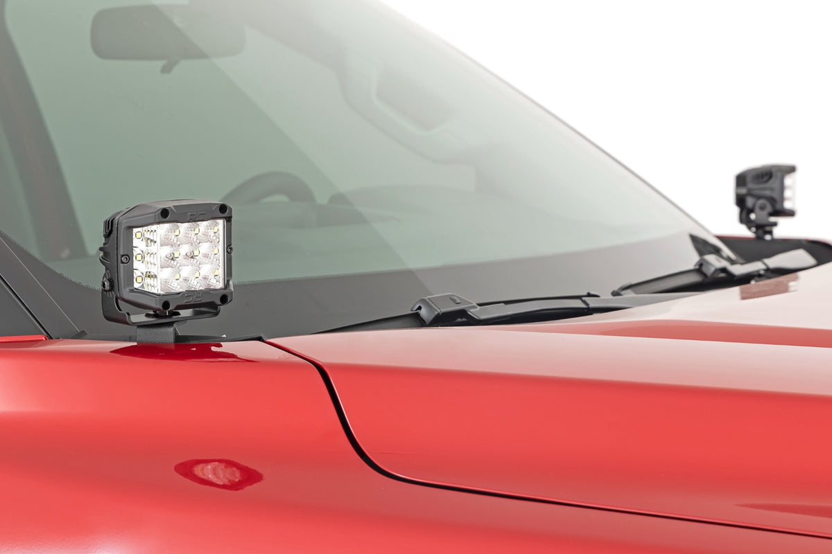 LED Light Kit Ditch Mount 2 Inch Spectrum Pair Spot Toyota Tundra (22-26) Rough Country