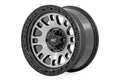82 Series Wheel One-Piece Machined Semi Gloss Black 18x9 6x5.5 -12mm Rough Country