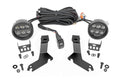 LED Light Kit Ditch Mount Black Series Round 3.5 Inch Amber DRL Chevy 1500 (99-06) Rough Country