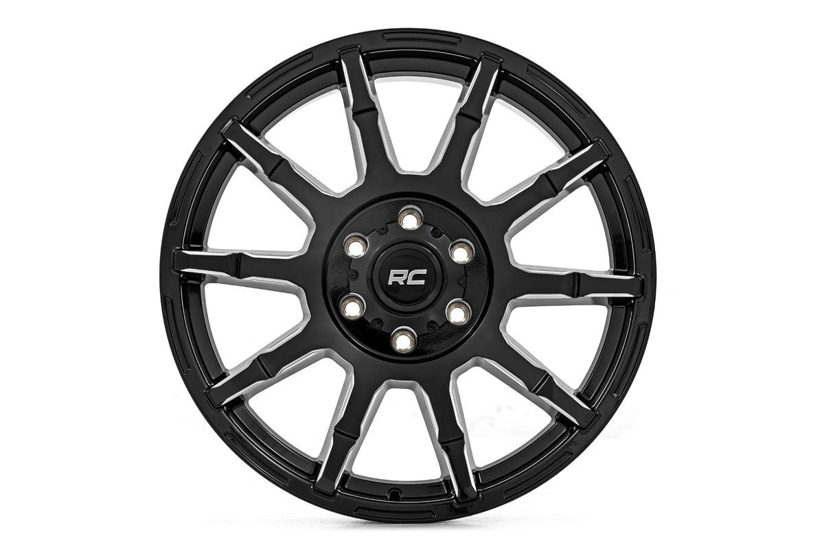 83 Series Wheel One-Piece Gloss Black 17x9 Rough Country