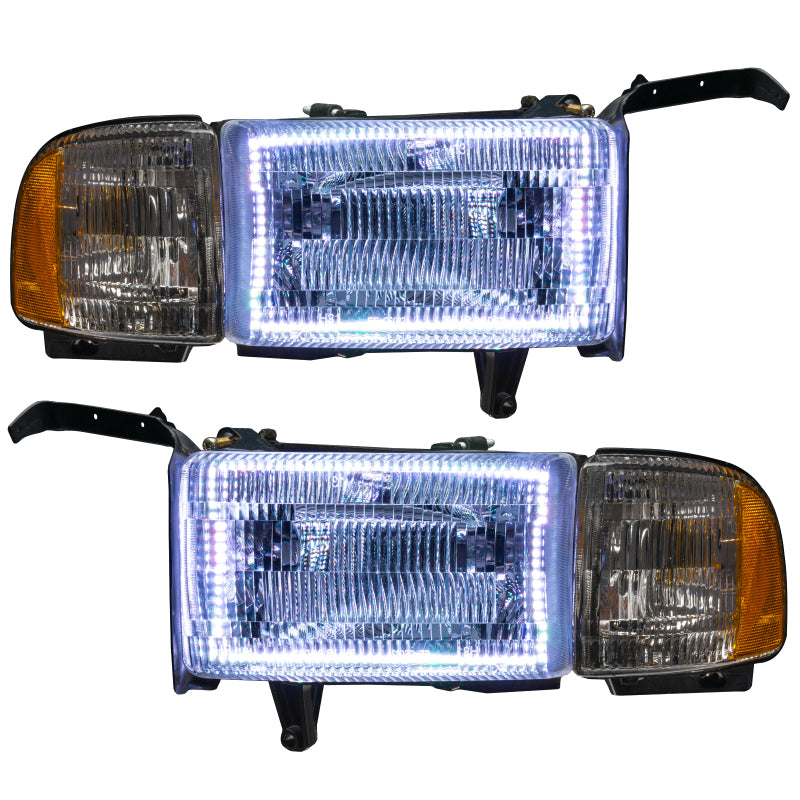 Oracle 94-02 Dodge Ram Pre-Assembled Halo Headlights - ColorSHIFT