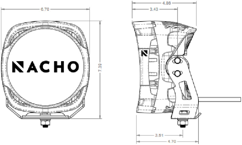 Nacho Lighting Grande 4 Hi Spot Light