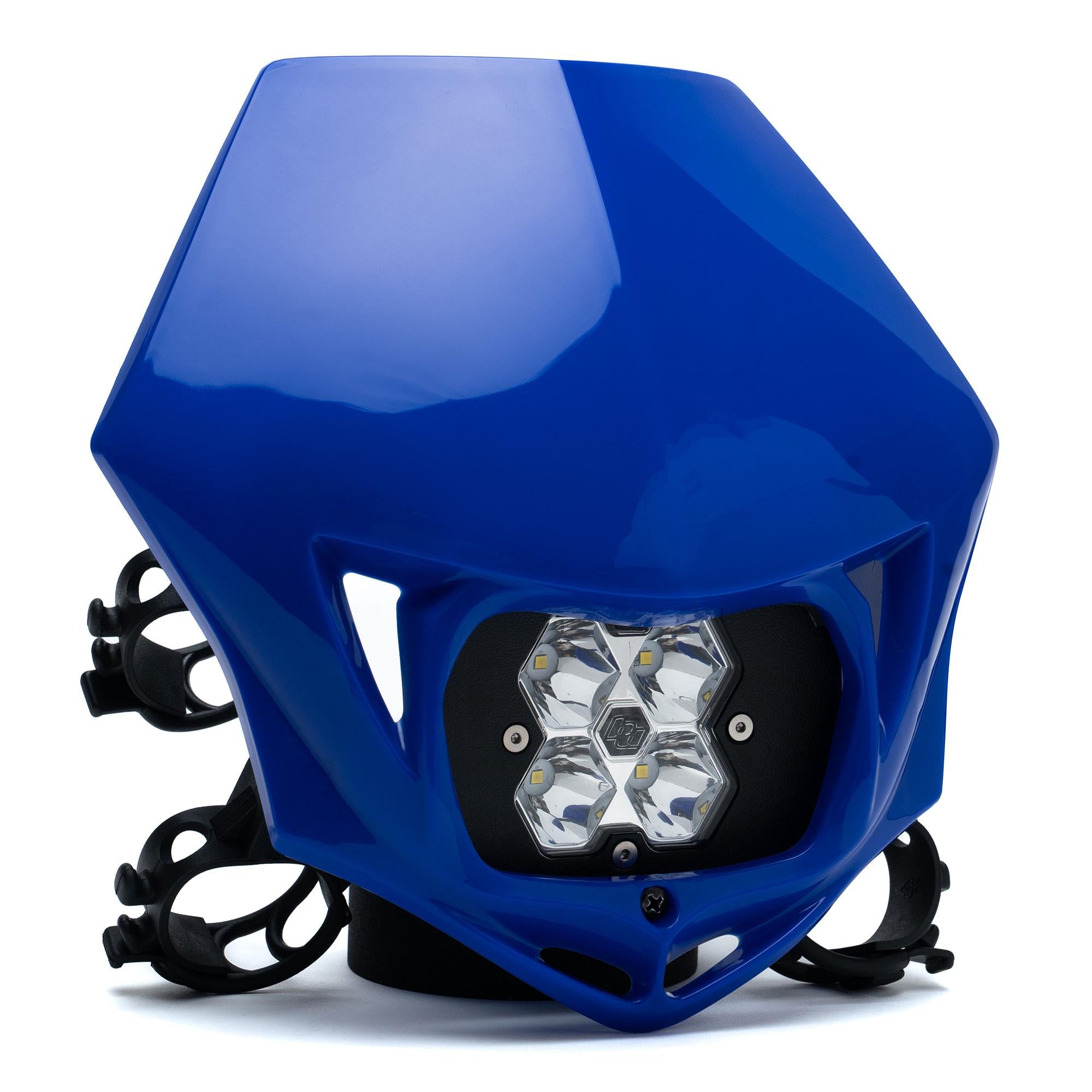 Squadron 2.0 Sport Motorcycle (A/C) LED Headlight Kit w/Shell Universal Blue Spot Clear Baja Designs