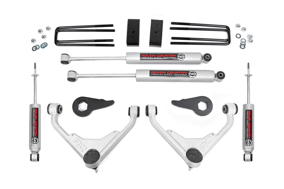 3 Inch Lift Kit FK/FF Code Silverado/Sierra 2500 HD Suburban/Yukon XL 2500 (01-10) Rough Country