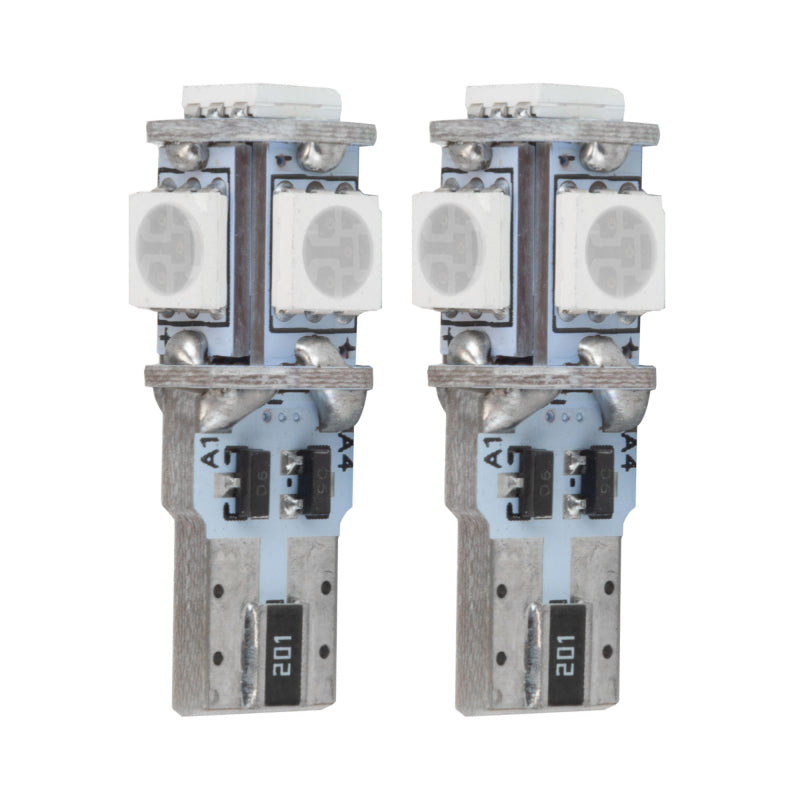 Oracle T10 5 LED 3 Chip SMD Bulbs (Pair) - Blue