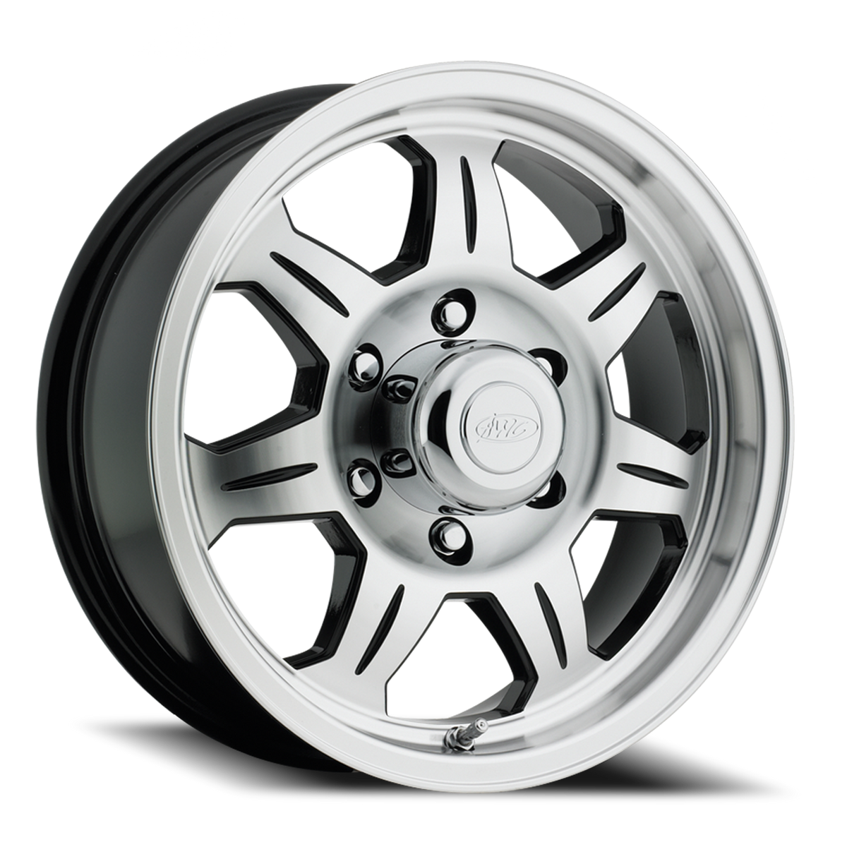 Aluminum Wheels 16x6 Element Trailer 870 Machined Face Black 0 Offset 8 on 165.1 Bolt Pattern 124.46 Bore Raceline