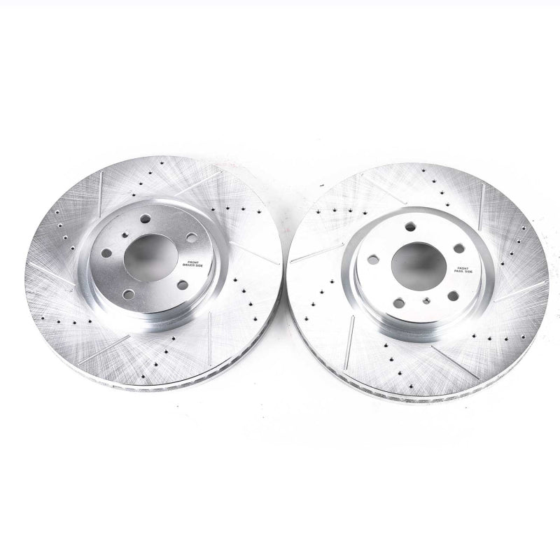 Power Stop 07-08 Infiniti G35 Front Evolution Drilled & Slotted Rotors - Pair