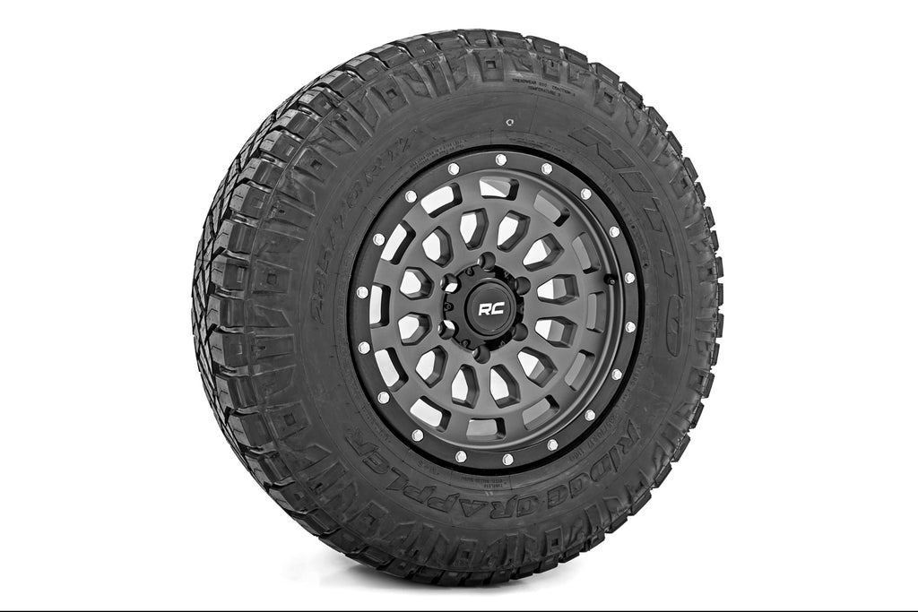 87 Series Wheel Simulated Beadlock Gray/Black 17x8.5 6x5.5 +0mm Rough Country