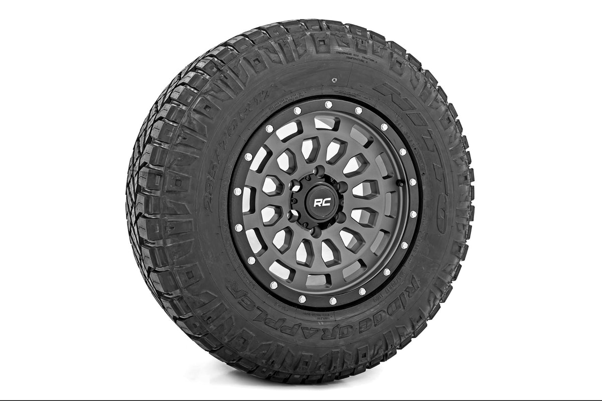 87 Series Wheel Simulated Beadlock Gray/Black 17x8.5 6x5.5 +0mm Rough Country