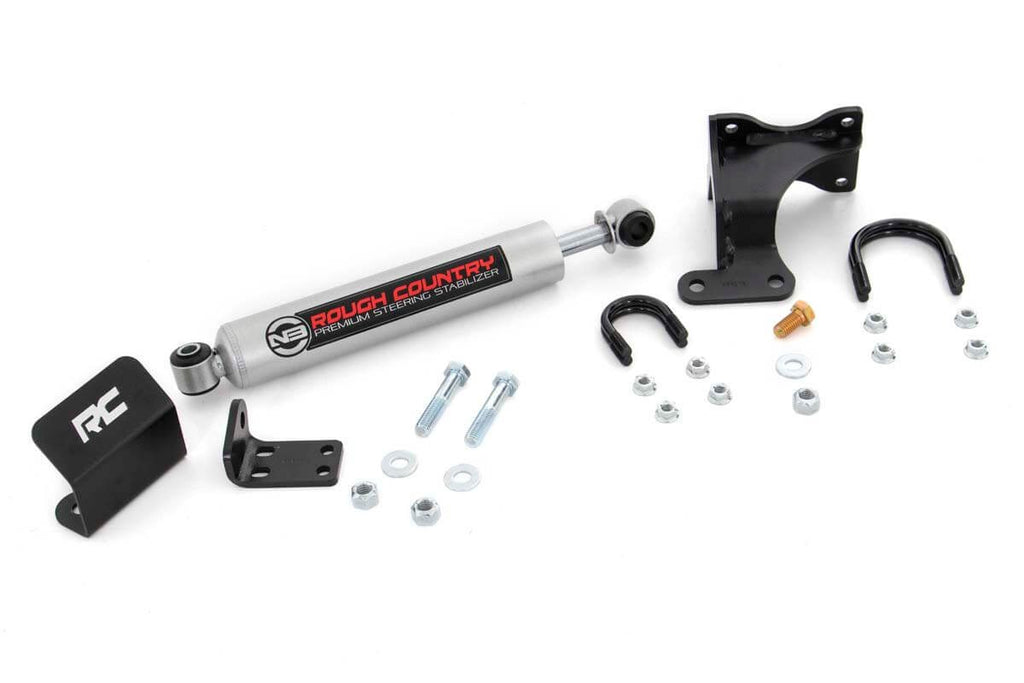 N3 Steering Stabilizer Axle Bracket 2-8 Inch Lift Jeep Wrangler JK (07-18) Rough Country