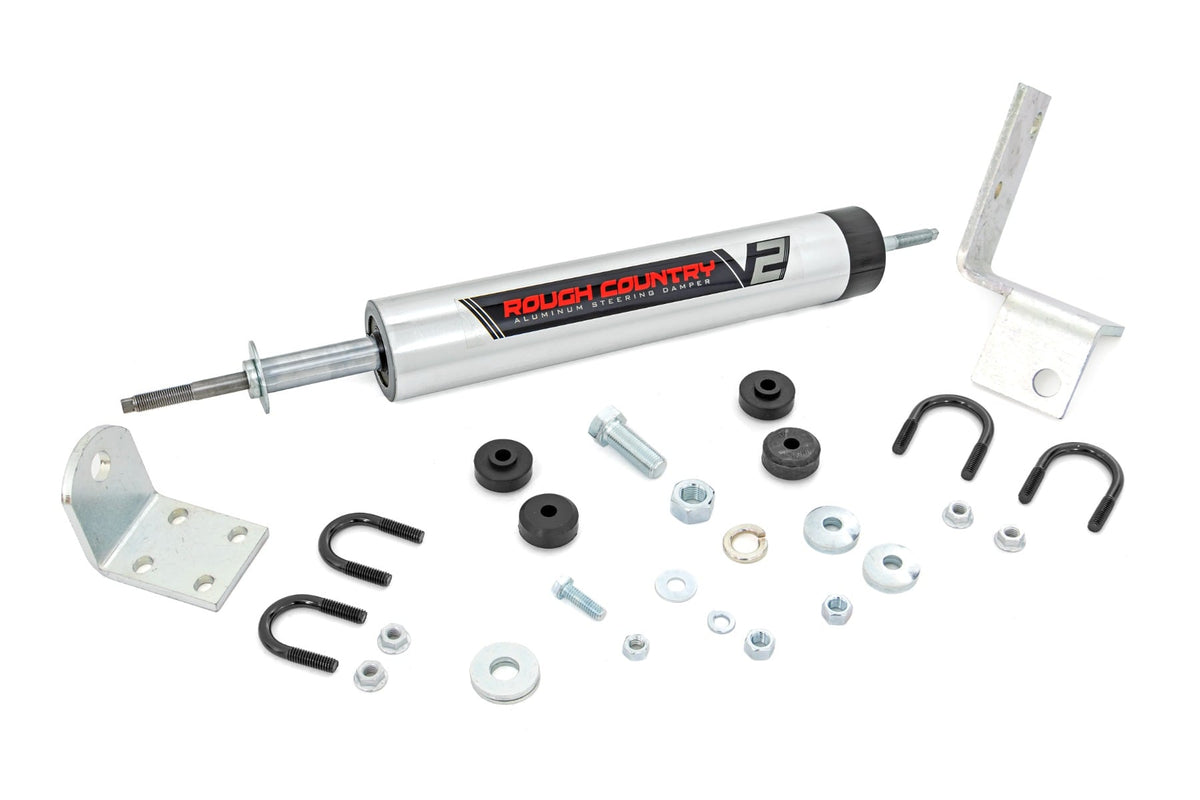 V2 Steering Stabilizer 0-3 Inch Lift Chevy/GMC Sierra 1500/Silverado 1500/Tahoe/Yukon (92-06) Rough Country