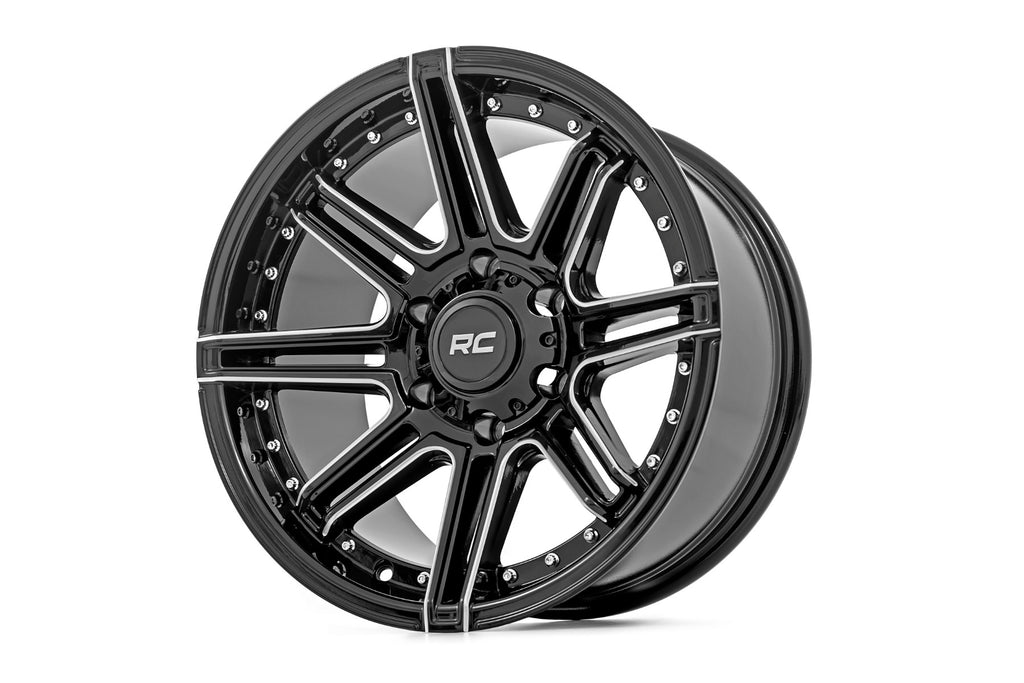 88 Series Wheel One-Piece Gloss Black 17x9 5x5 -12mm Rough Country