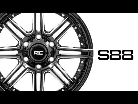 88 Series Wheel One-Piece Gloss Black 20x10 8x6.5 -19mm Rough Country
