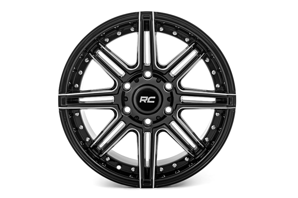 88 Series Wheel One-Piece Gloss Black 20x10 8x6.5 -19mm Rough Country