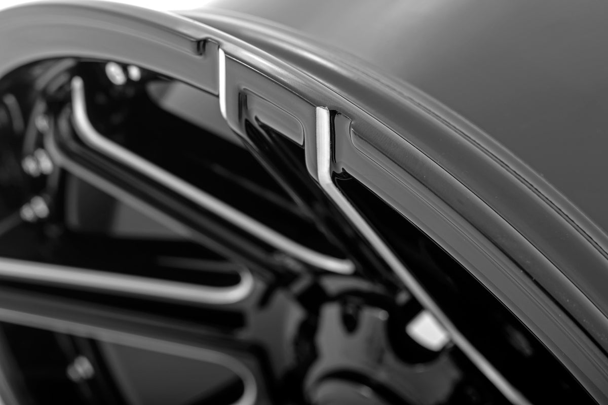 88 Series Wheel One-Piece Gloss Black 22x10 6x5.5 -25mm Rough Country