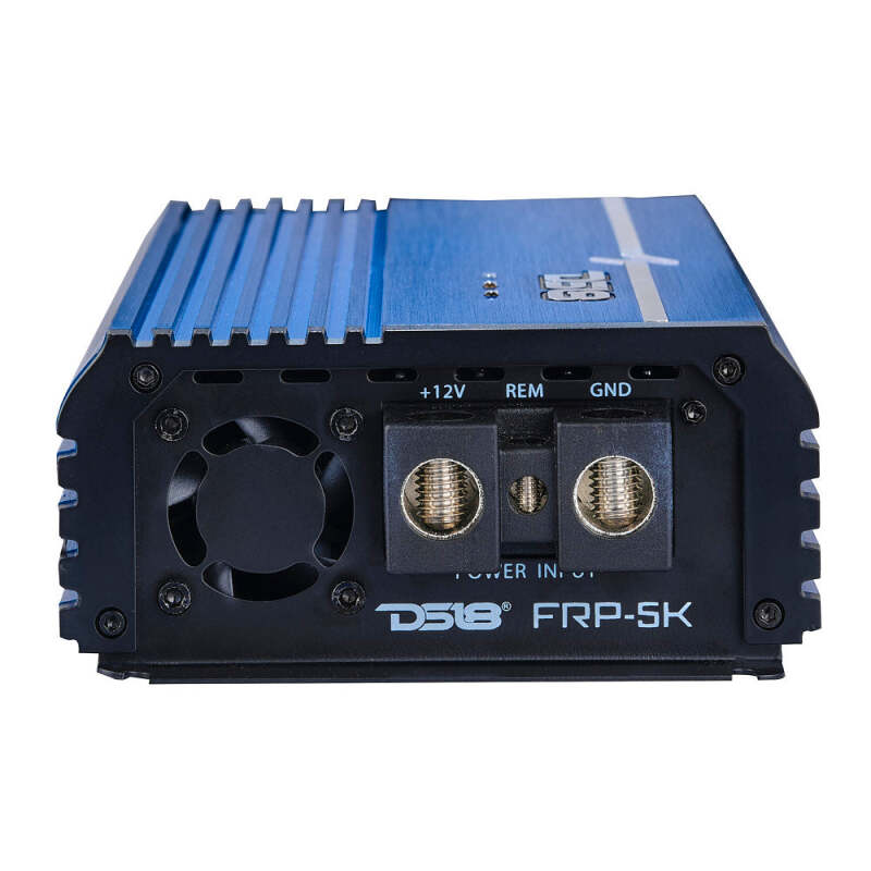 DS18 1-Channel Amp Class D Full-Range Monoblock 5000 Watts RMS/1ohm DPIV1/0 Terminals Included Blue