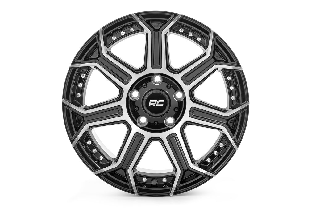 89 Series Wheel One-Piece Black Machined Gun Metal 17x9 Rough Country