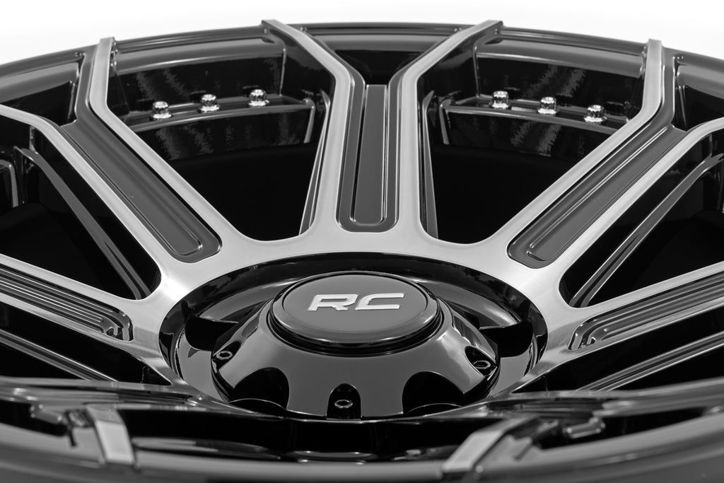 89 Series Wheel One-Piece Black Machined Gun Metal 17x9 Rough Country
