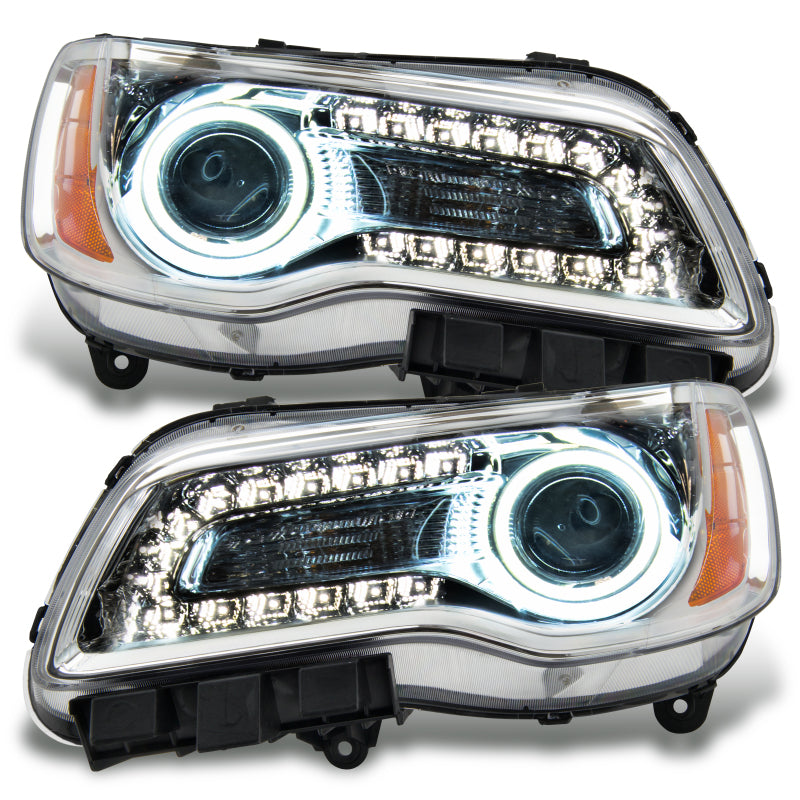 Oracle 11-14 Chrysler 300C SMD HL - Chrome - NON HID - ColorSHIFT DRL - ColorSHIFT