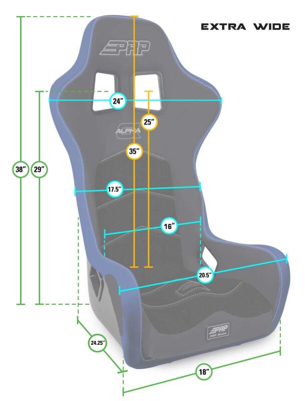 PRP Alpha Composite Seat/Extra Wide