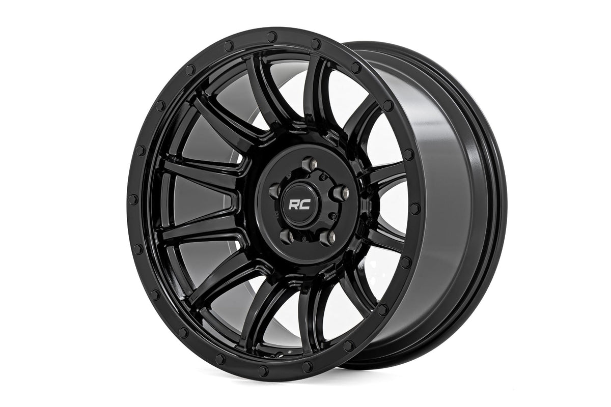 90 Series Wheel One-Piece Gloss Black 20x10 Rough Country