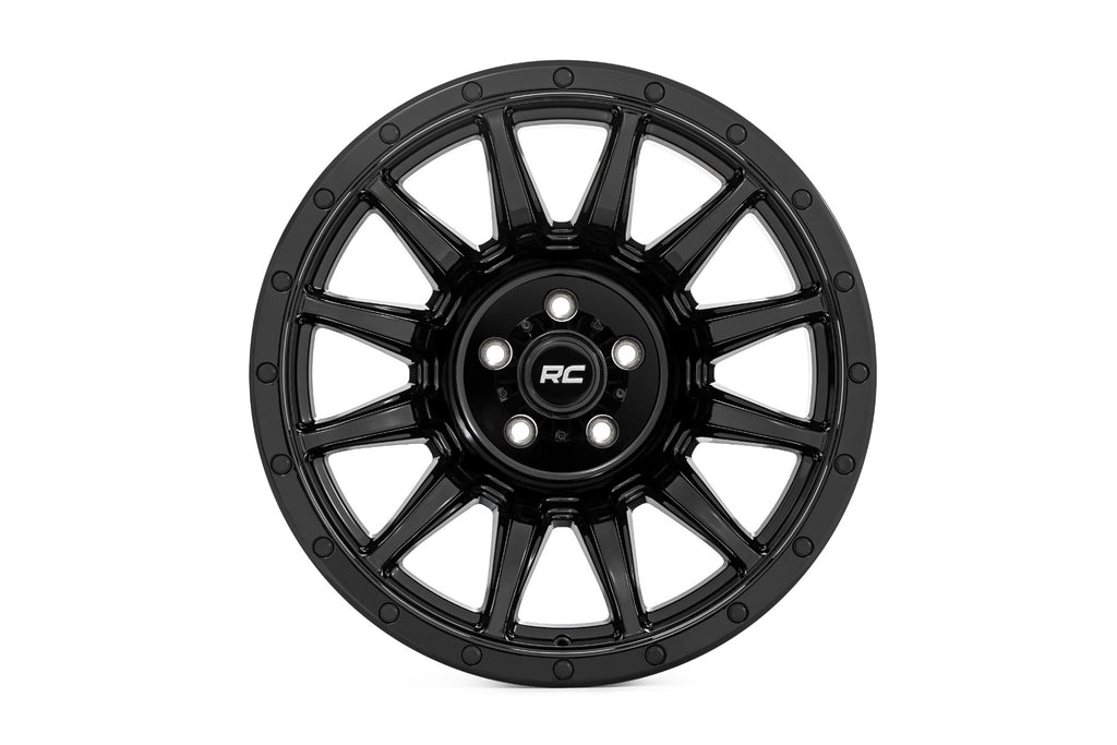 90 Series Wheel One-Piece Gloss Black 20x10 Rough Country
