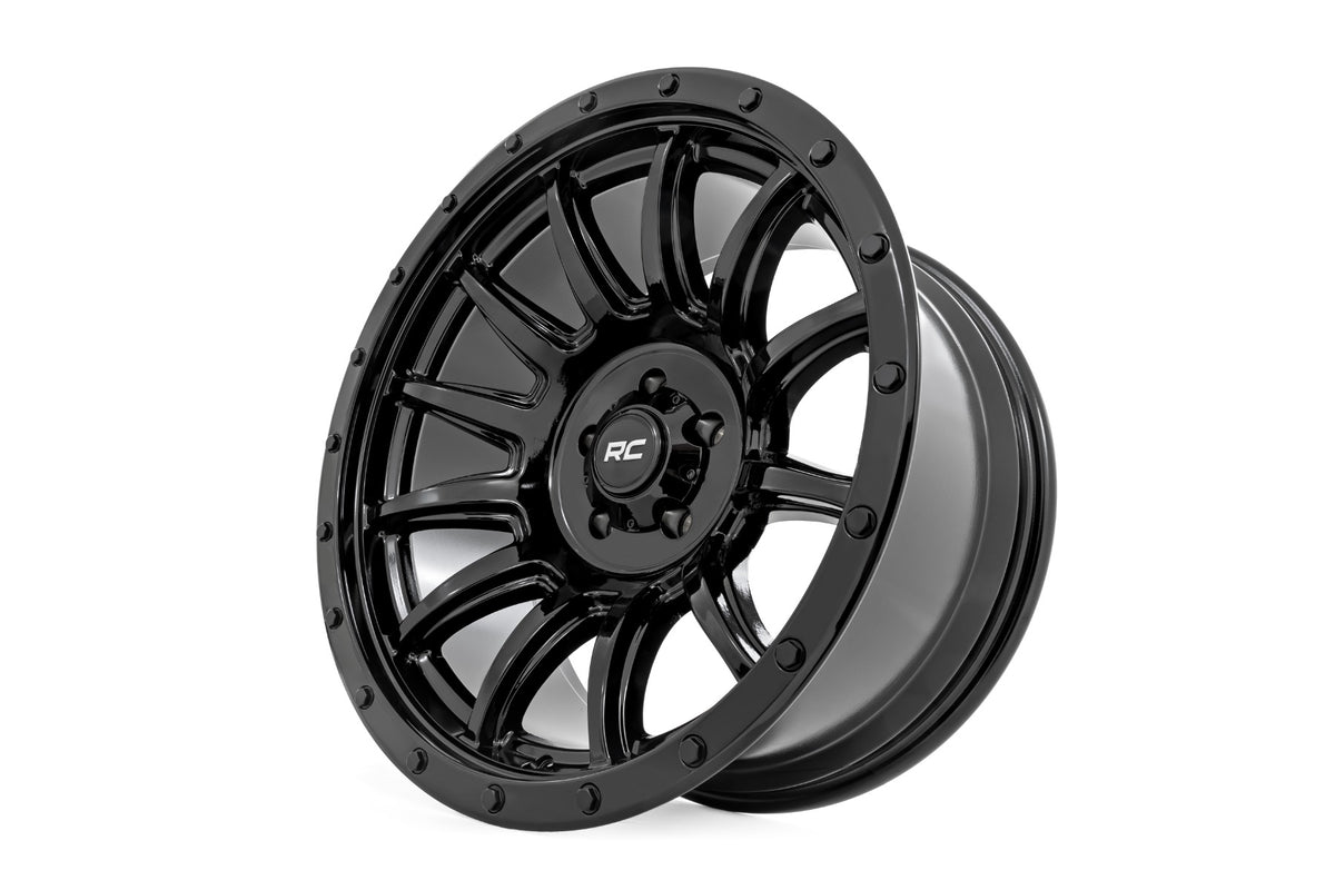 90 Series Wheel One-Piece Gloss Black 20x10 Rough Country