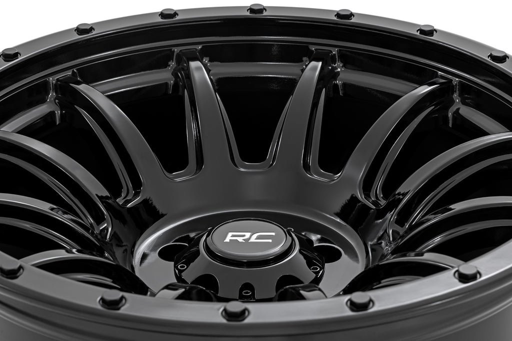 90 Series Wheel One-Piece Gloss Black 20x10 Rough Country