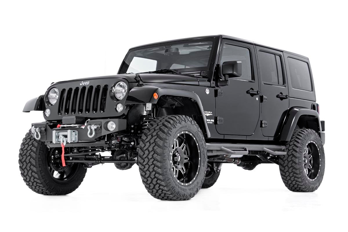 Jeep Wheel to Wheel Nerf Steps 07-18 Wrangler JK 4 Door Rough Country