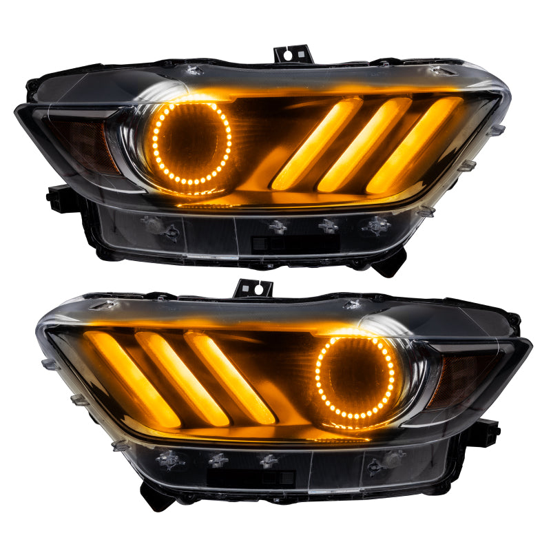 Oracle 15-17 Ford Mustang V6/GT/Shelby DRL w/ Halo Kit - ColorSHIFT w/ 2.0 Controller