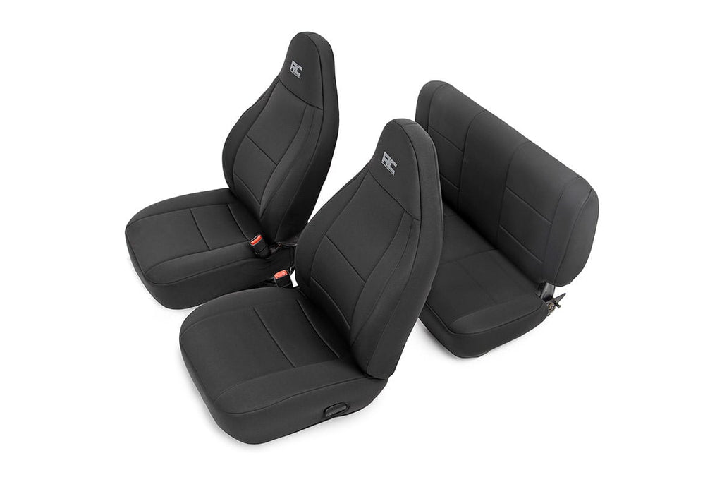 Seat Covers Front and Rear Jeep Wrangler TJ (03-06)/Wrangler Unlimited (04-06) Rough Country