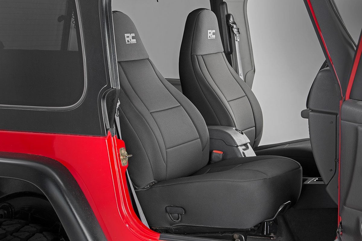 Seat Covers Front and Rear Jeep Wrangler TJ (03-06)/Wrangler Unlimited (04-06) Rough Country