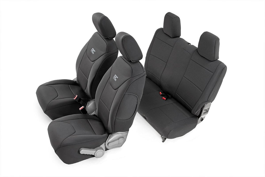 Seat Covers Front and Rear Jeep Wrangler JK 4WD (2007-2010) Rough Country
