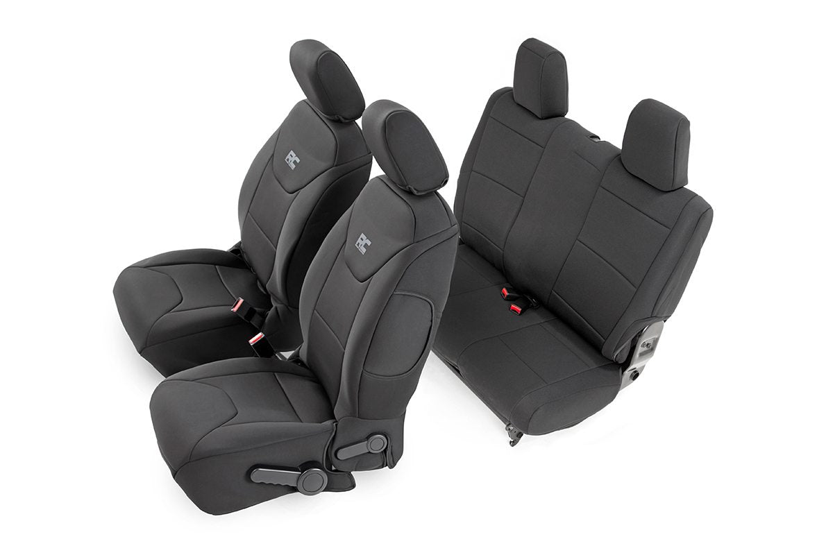 Seat Covers Front and Rear Jeep Wrangler JK 4WD (2011-2012) Rough Country