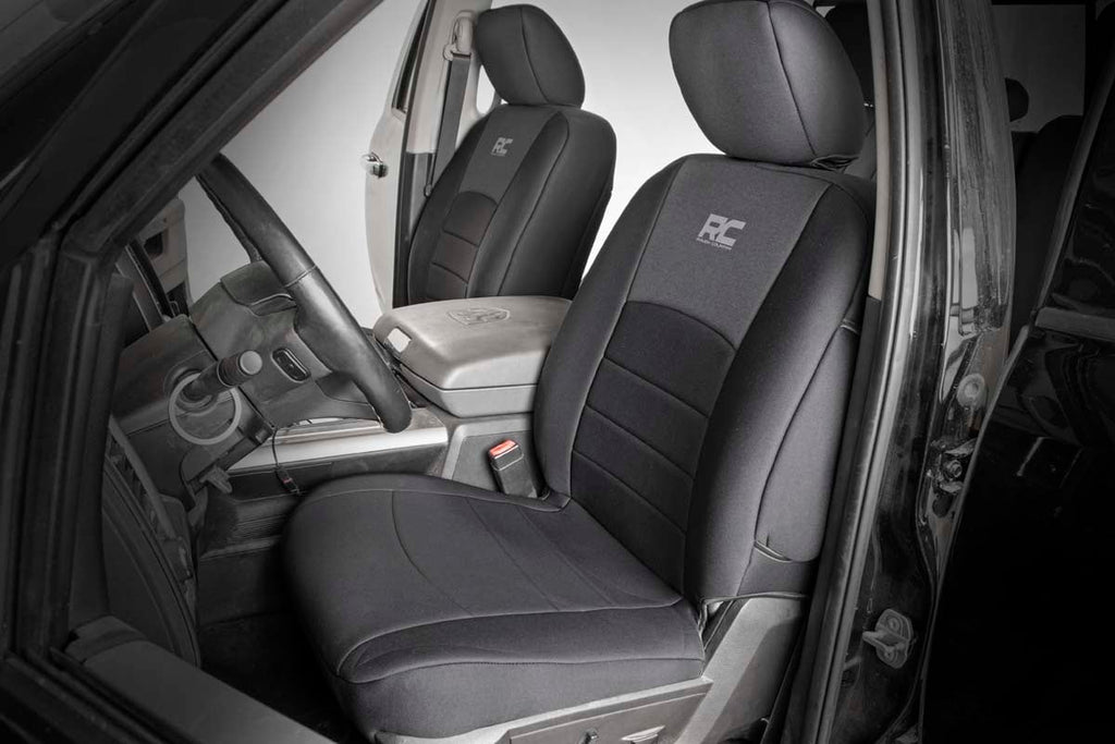 Seat Covers FR Bucket RR w/Arm Rest Ram 1500 (09-18)/2500 (11-18)/3500 (11-18) Rough Country