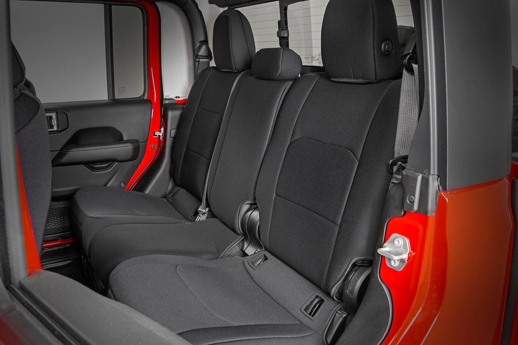 Seat Covers Front and RR No Cup Holder Jeep Gladiator JT 4WD (2020-2025) Rough Country
