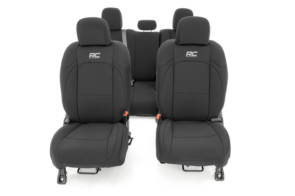 Seat Covers Front and RR No Cup Holder Jeep Gladiator JT 4WD (2020-2025) Rough Country
