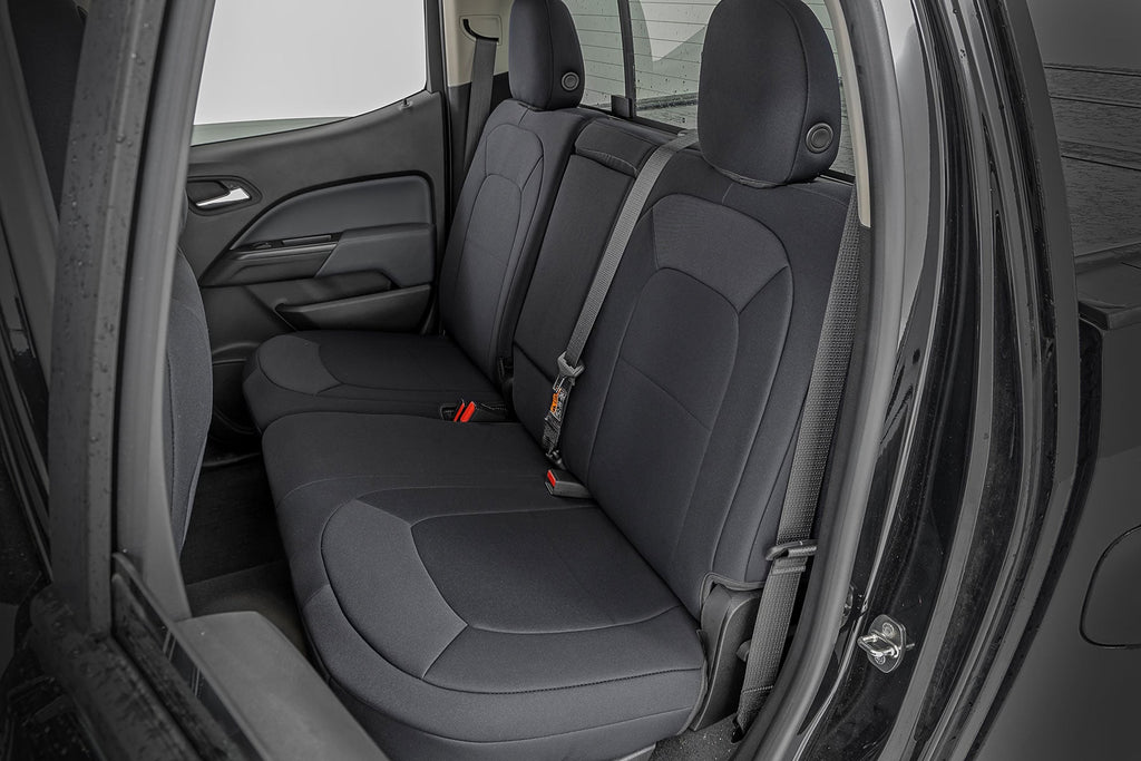 Seat Covers Front Bucket Rear Bench Chevy/GMC Canyon/Colorado (15-22) Rough Country