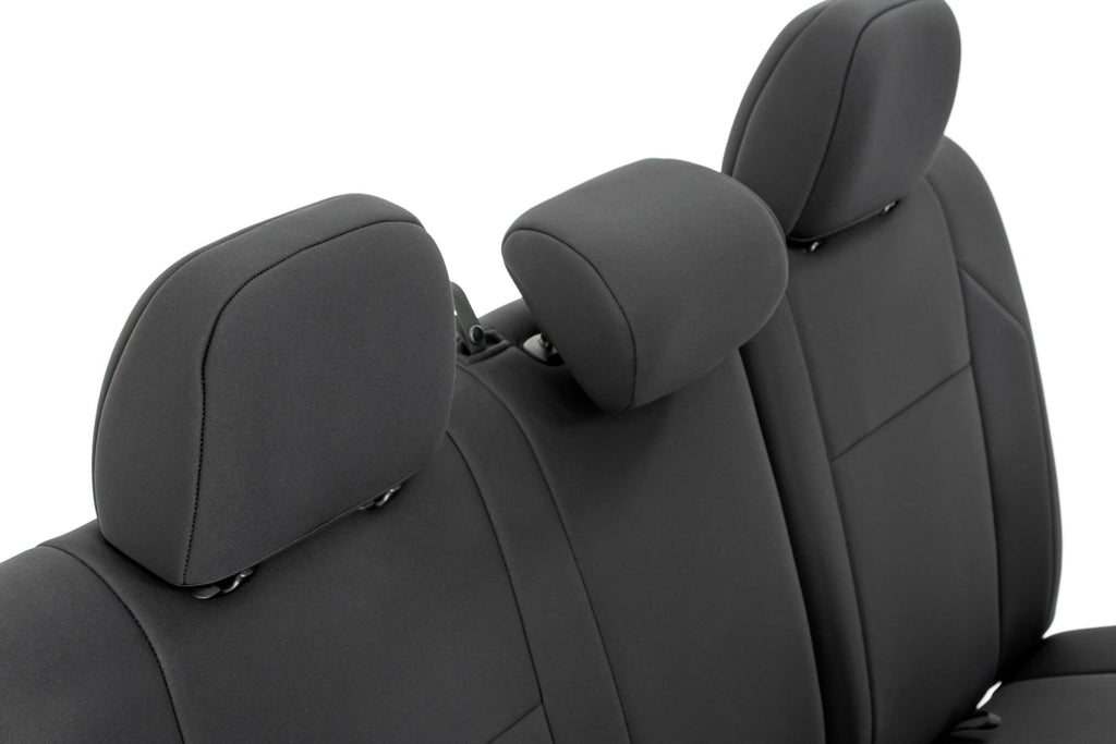 Seat Covers Black FR & RR Crew Cab Toyota Tacoma 2WD/4WD (2005-2015) Rough Country