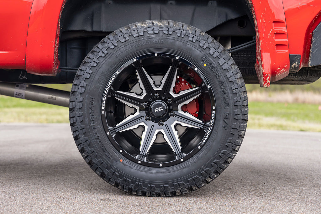 91 Series Milled One-Piece Gloss Black 22x12 6x5.5 -44mm Rough Country