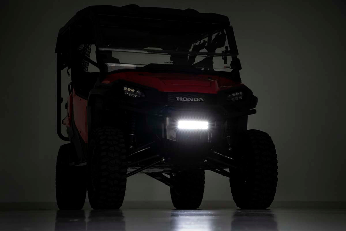 LED Light Kit Bumper Mount 10 Inch Black Slimline Pair Honda Pioneer 1000 Rough Country