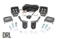 LED Light Kit Cage Mount 2 Inch Black Pair Amber DRL Honda Pioneer 1000/Pioneer 1000-6 Rough Country