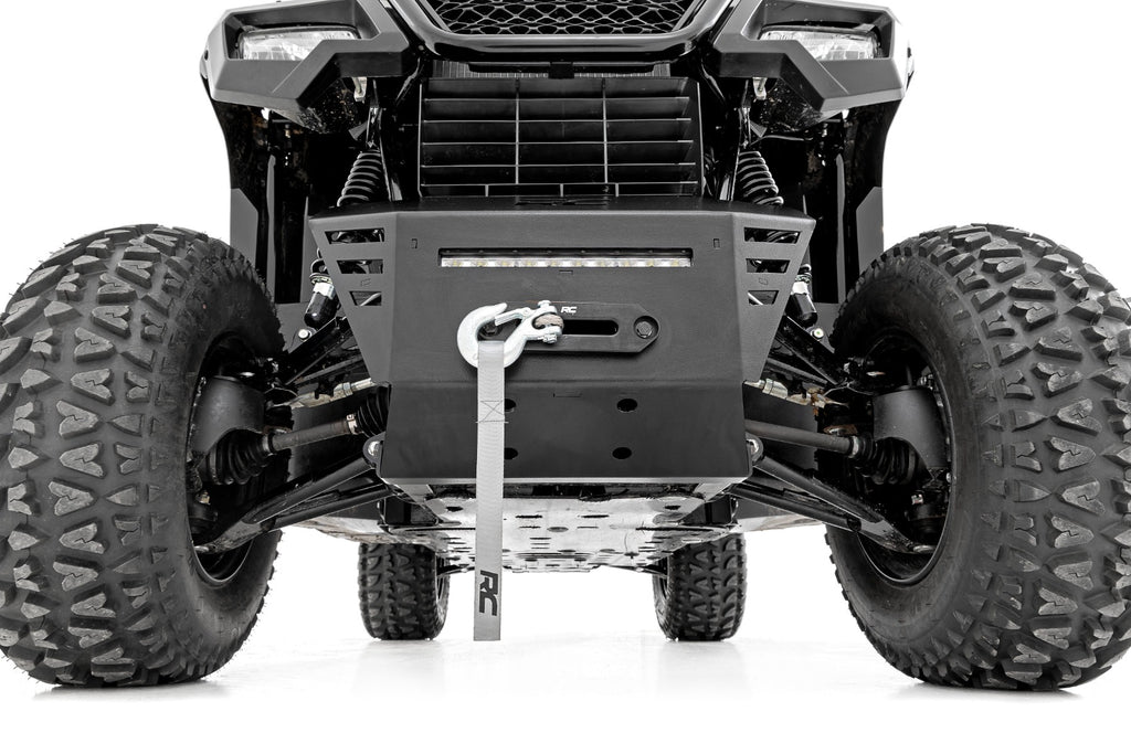 Winch Plate 10 Inch Black Slimline Honda Pioneer 520 Rough Country