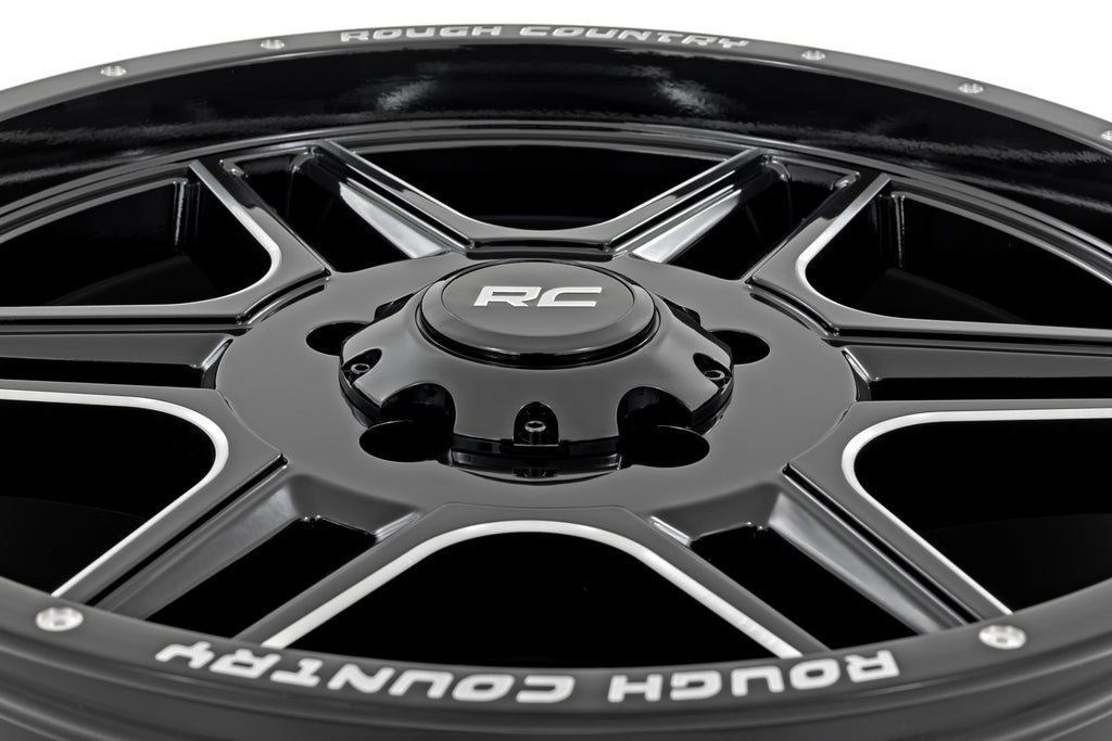 92 Series Wheel Machined One-Piece Gloss Black 20x9 Rough Country