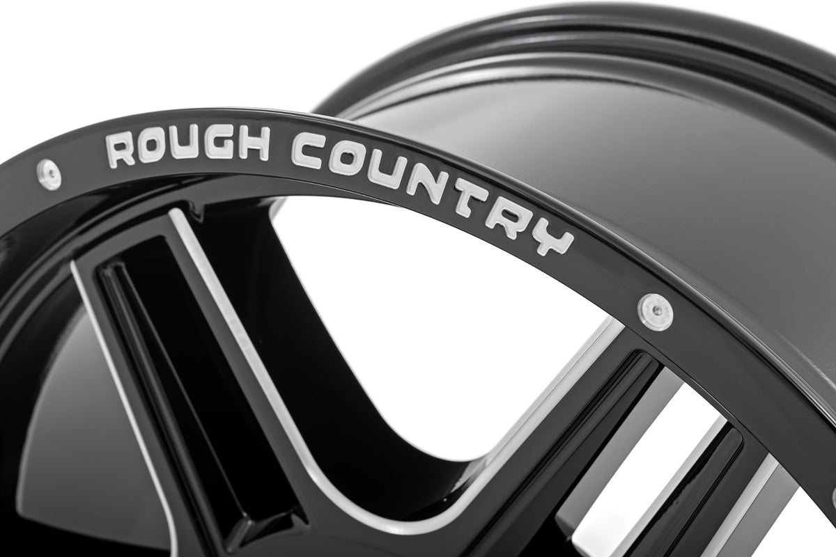 92 Series Wheel Machined One-Piece Gloss Black 20x9 Rough Country